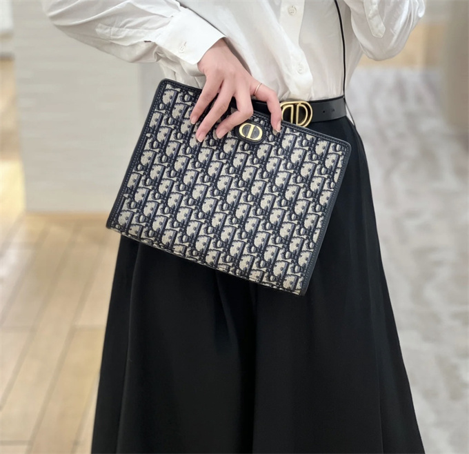 9a+ quality dior 30 montaigne oblique jacquard clutch bag